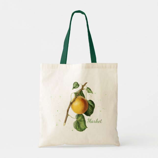 Tote Bolsa de Mercado de Fruta Botânica (Verso)