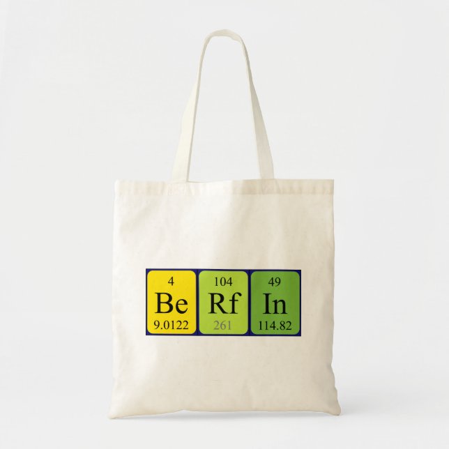 Tote Bolsa de mesa periódica Berfin (Frente)