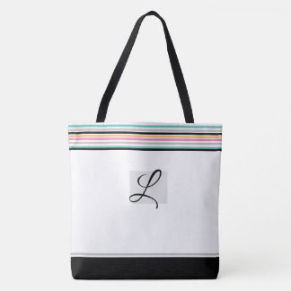 Tote Bolsa De Monograma Moderno Contemporâneo