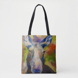 Tote Bolsa de Mose e Urso Selvagem no Alasca
