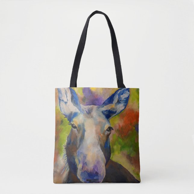 Tote Bolsa de Mose e Urso Selvagem no Alasca (Frente)