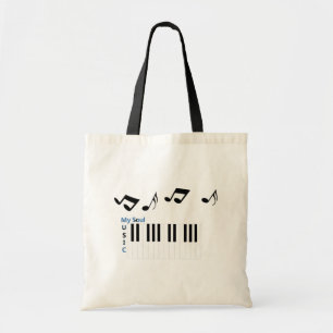 Tote Bolsa de Música Tecla de Piano Nota Musical