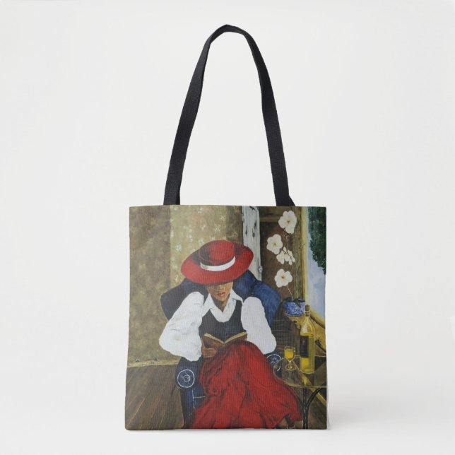 Tote Bolsa de na moda com a coleção Red Hat. (Frente)
