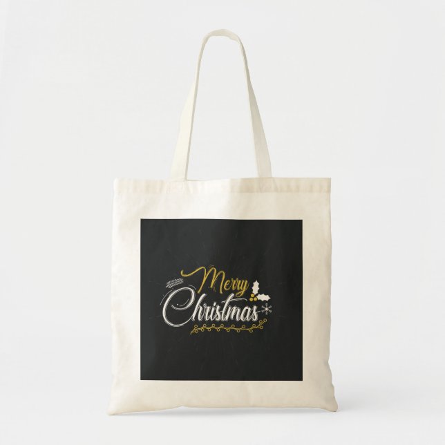Tote Bolsa de natal decorativo personalizado (Frente)