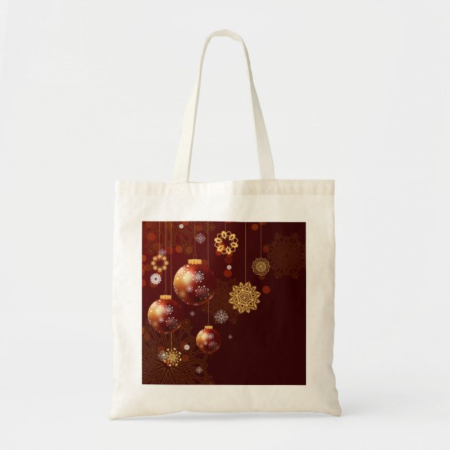 Tote Bolsa de natal decorativo personalizado (Frente)