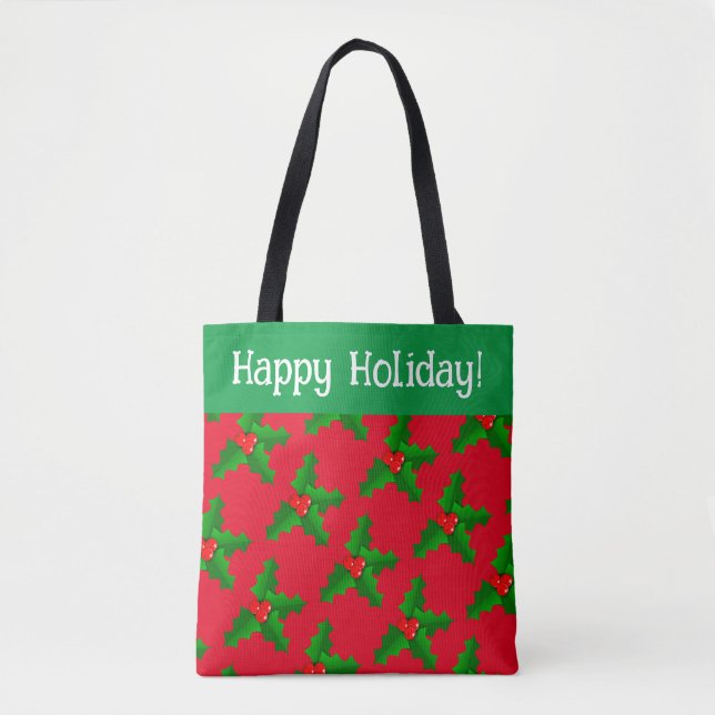 Tote Bolsa de Natal Feliz para Férias (Frente)