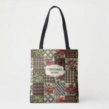 Bolsa de Natal Patchwork Vintage