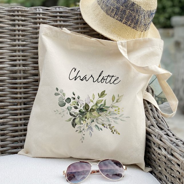 Tote Bolsa de Noiva Porta-Tudo com Folhagem para Damas  (Criador carregado)