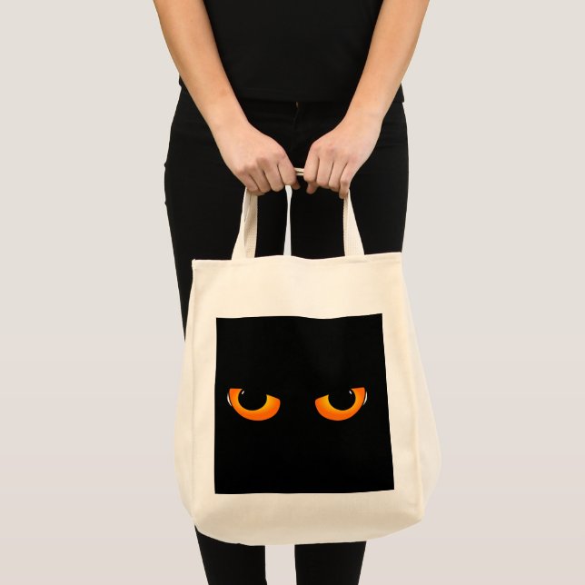 TOTE BOLSA DE OLHOS DE GATO PRETO (Frente (produto))