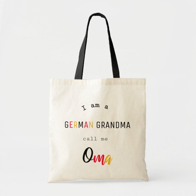 Tote Bolsa de Oma / Avó Alemã (Frente)