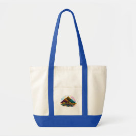 Tote Bolsa de Ombro com Desenho Linear das Pirâmides de