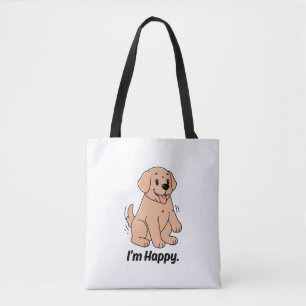 Tote Bolsa de ombro de cachorrinho Cartoon Retriever Do