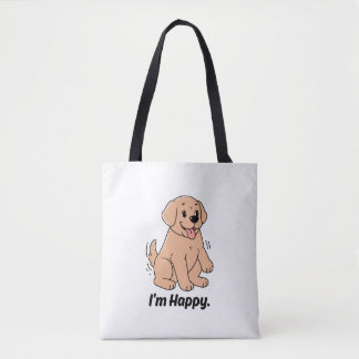 Tote Bolsa de ombro de cachorrinho Cartoon Retriever Do