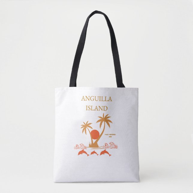 Tote Bolsa de ombro de luxo da Ilha de Anguilla para a  (Frente)