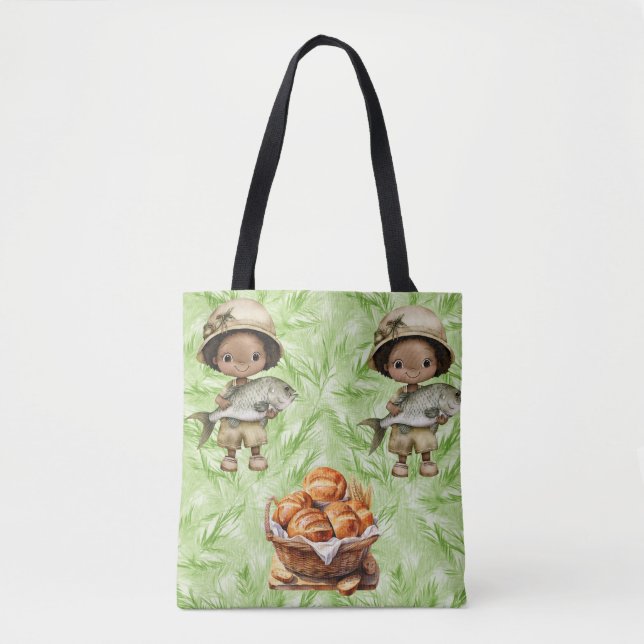Tote Bolsa de ombro grande Amazing Loaves and Fishes (Frente)