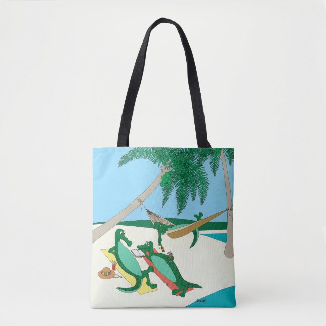 Tote Bolsa de ombro Sandy Toes Beach (Frente)