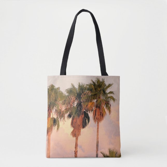 Tote Bolsa de Ombro Três Palmeiras Pôr do Sol (Frente)