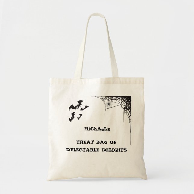 Tote Bolsa de Orçamento Bolsa de Doença de Halloween pa (Frente)