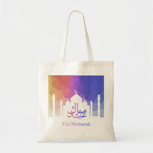 Tote Bolsa de Orçamento Colorido da Mesquita de Eid Po