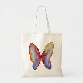 Tote Bolsa de Orçamento de Arte de Aquarela de Borbolet