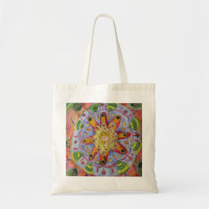 Tote Bolsa de Orçamento de Cores de Água da Flor de Man