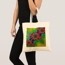 Tote Bolsa de Orçamento de Explosão de Cores Mandelbrot