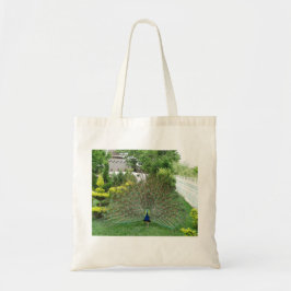 Tote Bolsa de Orçamento de Foto do Jardim Peacock