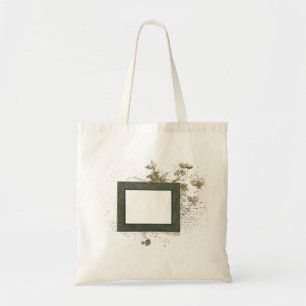 Tote Bolsa de Orçamento de Quadro Castanho