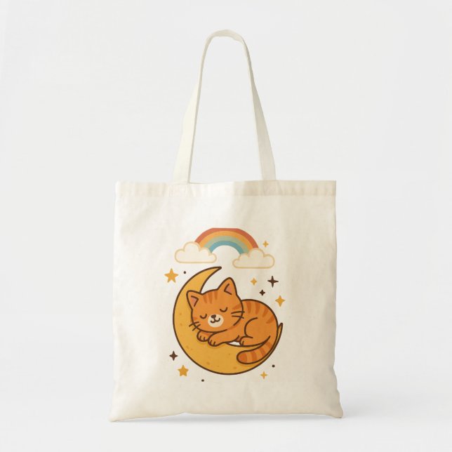 Tote Bolsa de Orçamento Gato - Saco de tota de toalha d (Frente)