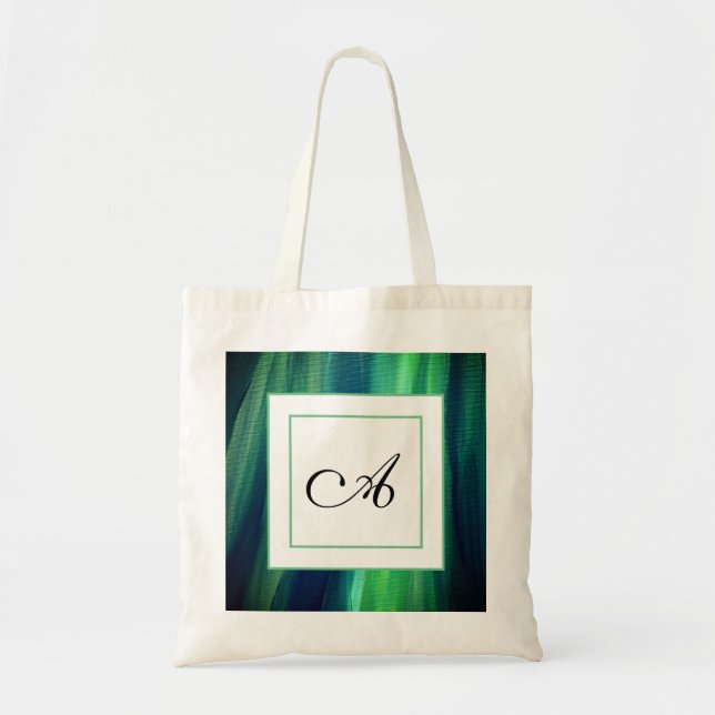 Tote Bolsa de orçamento monograma (Frente)