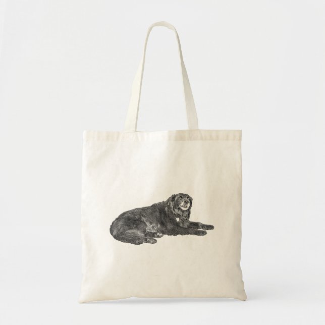 Tote Bolsa de outono com Design de Cachorro de Manga (Frente)