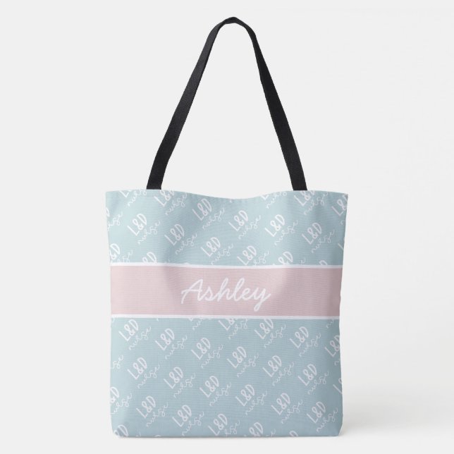 Tote Bolsa de padrão de enfermeiro de mão de obra e for (Verso)