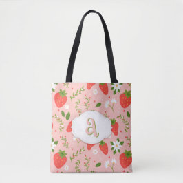 Tote Bolsa de padrão de morango