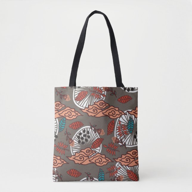 Tote Bolsa de Padrão de Shell Brown para Mulheres (Frente)