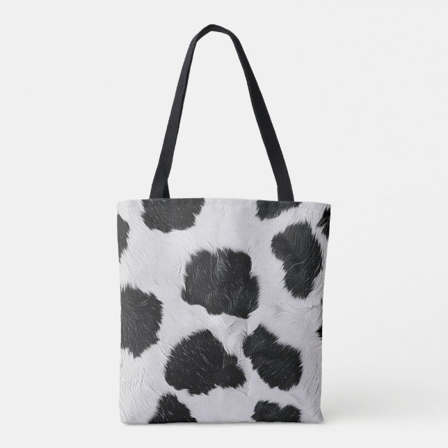 Tote Bolsa de padrão de vaca (Verso)