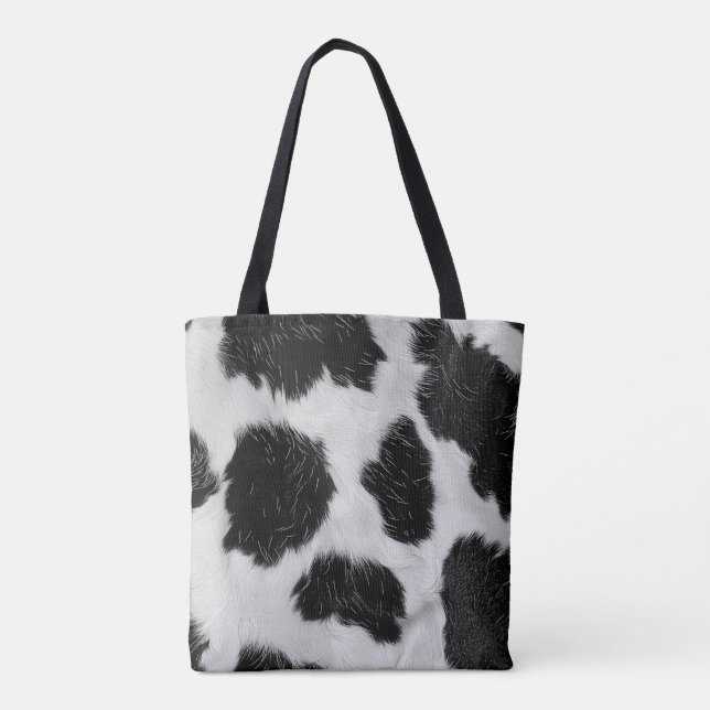 Tote Bolsa de padrão de vaca (Verso)
