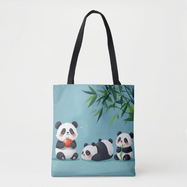 Tote Bolsa de Panda Azul (Frente)