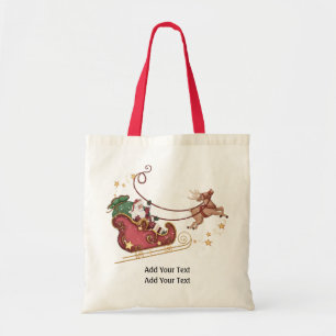 Tote Bolsa de papai noel de de de Reindeer - SRF