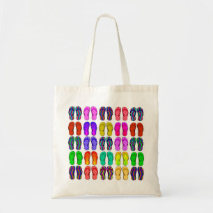 Tote Bolsa de praia Colorida de Chinelos