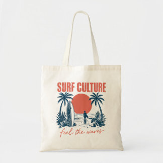 Tote Bolsa de Praia Cultura Surf Sinta as Ondas Retro