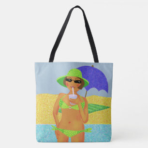 Tote Bolsa de praia da menina Bikini
