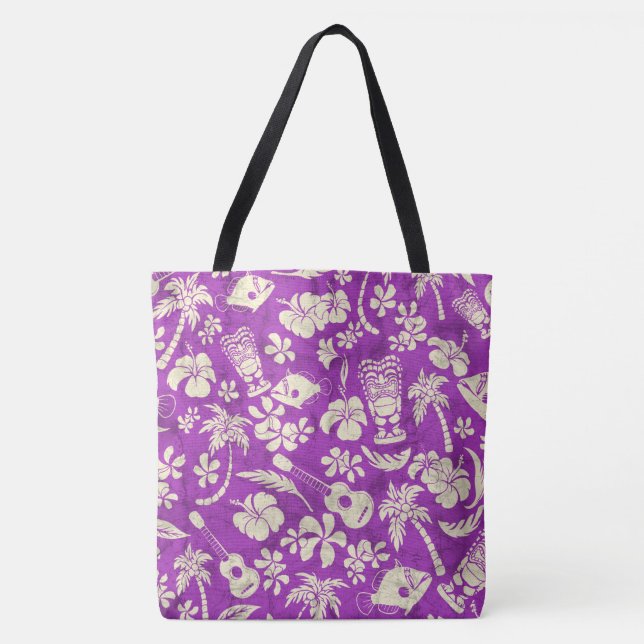 Tote Bolsa de praia de Batik Havaiano de Makapuu Beach (Frente)