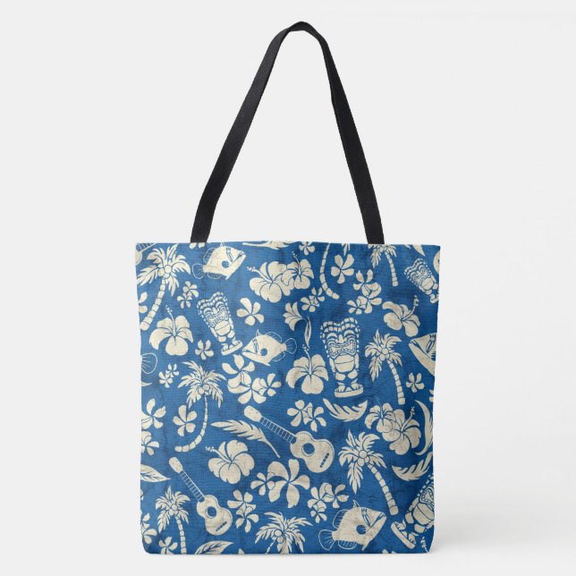 Tote Bolsa de praia de Batik Havaiano de Makapuu Beach (Frente)