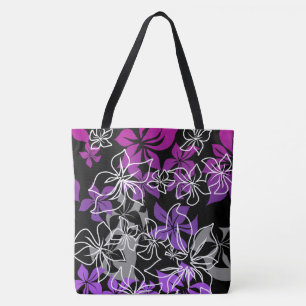 Tote Bolsa de praia de mistura de hibiscus havaianos da