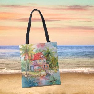 Tote Bolsa de praia de retenção do lado aquático tranqu