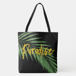 Tote Bolsa de praia do Paraíso Palm Havaiano Reversível