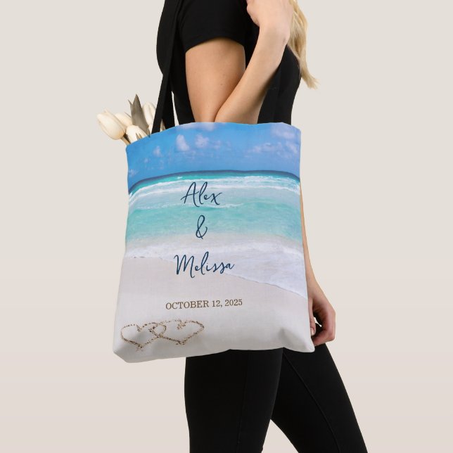 Tote Bolsa de Praia para Casamento (Close Up)