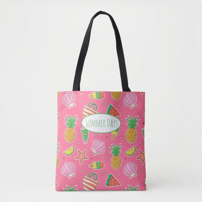 Tote Bolsa de Praia para Dias de Verão (Frente)