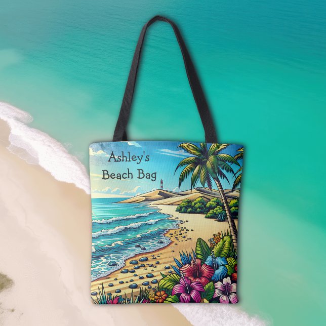 Tote Bolsa de praia personalizada (Criador carregado)