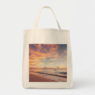 Tote Bolsa de Praia Pôr do Sol Tropical